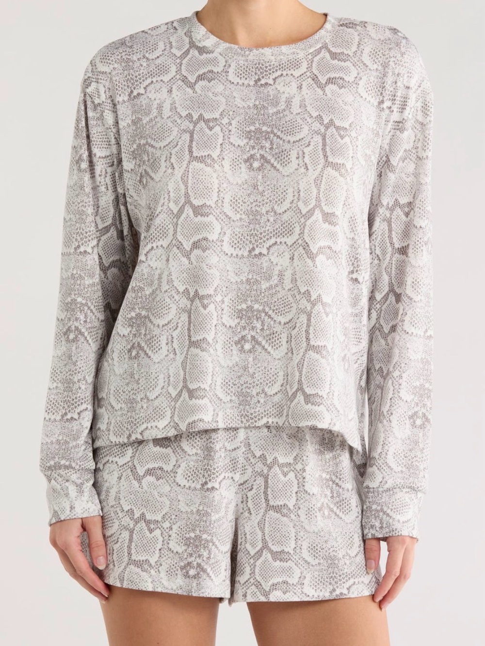 PJ Salvage Long Sleeve Top & Boxer Shorts Pajamas